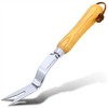 SHANFEEK Weed Puller With V-Shape Fork Gardening Hand Tool 12-Inch