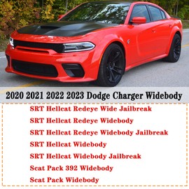 NEESPOC Front Bumper Lip Splitter Spoiler Fit for Dodge Charger SRT Hellcat Widebody 2020-2023 Accessories Air Chin Body Kit (Carbon Fiber Coated)