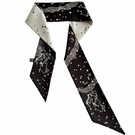 Purse Scarf Silk Hair Scarf for Handbags – A Double-Sided Fashion Skinny Scarves for Women Works as a Silk Headband Hair Ribbon Thin Neck Wrap Bag Handle Tie or Belt Accessory, Zodiac sign VIRGO