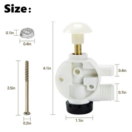 SAHENITEANA RV Water Valve Assembly, ELEFOCUS 385314349 RV Boat Camper Trailer Toilet Repair Kit, Compatible with Dometic Sealand EcoVac Vacuflush Pedal Flush Toilets