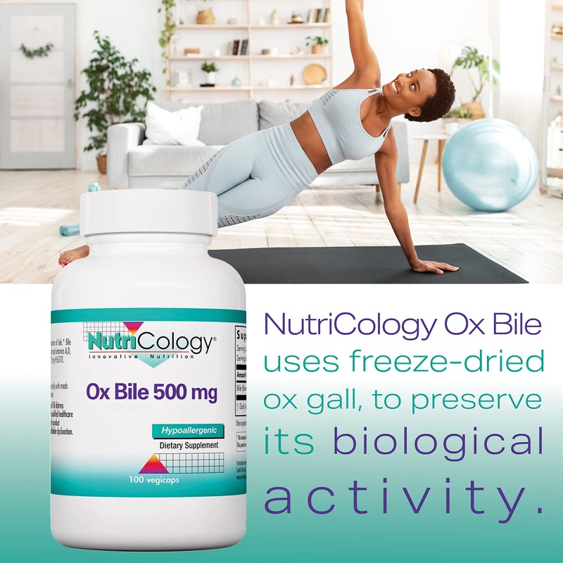 Nutricology Nutricology, Ox Bile, 500mg per Serving, High Strength, 100
