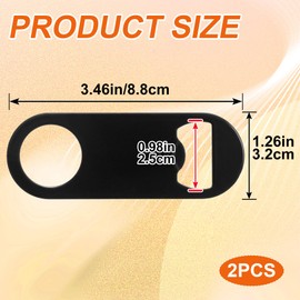 BEIQIYA 2pcs Flat Bottle Openers, Portable Manual Bottle Opener, Stainless Steel Cap Opener for Kitchen Restaurant Bar Party- Black