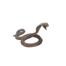 DMtse Brass Mini Cobra Snake Statue Ornaments Statue Figurine for Animal Sculpture Collectibles Decoration Lucky Feng Shui