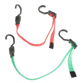 CHILDWEET 2 Pcs Flat Bungee Cords with Hooks High Elasticity Straps for Motorcycles Electric Scooters and Luggage Durable Portable Multipurpose Tie Down