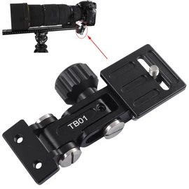 iShoot All-Metal Foldable Telephoto Zoom Lens Bracket, Retractable Long-Focus Lens Support Stand, Camera Holder Bayonet Protector, with 1/4" Screw, IS-TB01
