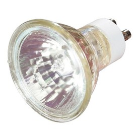 Satco S3501 1/Card 120V 35-Watt MR16 GU10 Base Light Bulb with FL 36 Beam Pattern with Lens, white