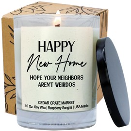 Neighbor Moving Away Gifts for Women, Men, Funny Housewarming Gifts for New House, Unique Gift for Candle Lover, House Warming Gifts for New Place Apartment, House Warming Party Decor - Made in USA