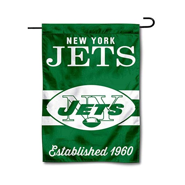 WinCraft Jets Throwback Retro Vintage Garden Flag Double Sided Banner