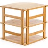 Goaste 3-Tier Bamboo Corner Shelf, Kitchen Countertop Storage Organizer, Cabinet