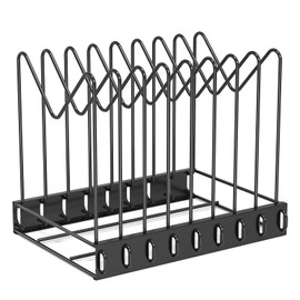 Fun storage Desk File Organizer, 8 Slots Metal File Sorter Magazine Holder Document Rack,Desktop Bookshelf Organizer for Office School Home,Black