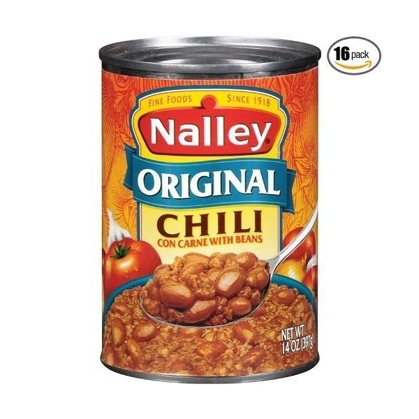 Nalley Original Chili Con Carne with Beans, 14-ounce Cans (Pack of 16)