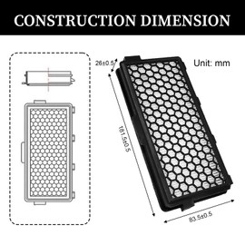 3 Pack SF-HA 50 HEPA Air Clean Filters Replacement for Miele C3 Filter, Compatible with Miele S4 S5 S6 S8 S4000 S5000 S6000 S8000 Series, Complete C1/C2, C3/C4 Series Spare Parts Accessories