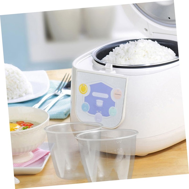 BIUDECO 5pcs Small Plastic Measuring Cups for Rice Scaled Kitchen