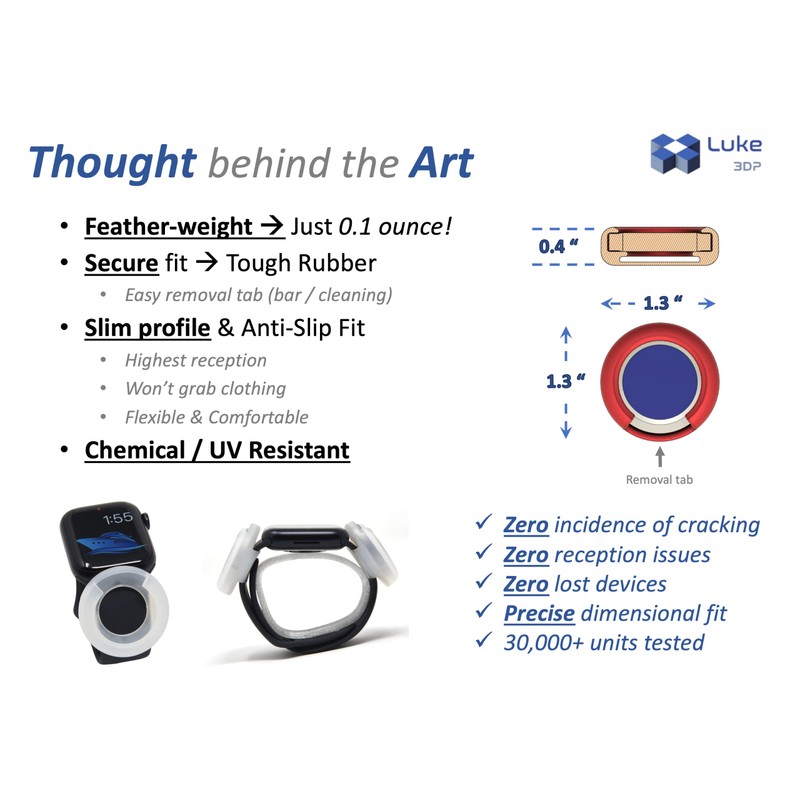 Luke3DP Watch Adapter for Holding a Carnival Ocean Medallion (Water)