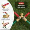 Garden Water Hose Splitter 2 Way Heavy Duty Brass Spigot