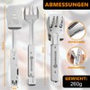 BURNHARD 4-in-1 Barbecue Utensils Multitool Including Barbecue Turner, Grill Fork,