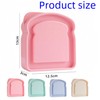 FeBohao Sandwich Container with Lid Plastic Snack Box Reusable Snack