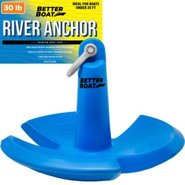 Better Boat River Anchor, 30lb, Marine-Grade Coated Mushroom Anchor for Boats, Pontoons, 26 ft, Available in 8, 12, 20, or 30 lbs
