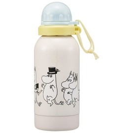 Skater SSSC6-A Single Layer Stainless Steel Water Bottle, 18.9 fl oz (580 ml), Room Temperature, Healthy, For Drinks, Moomin