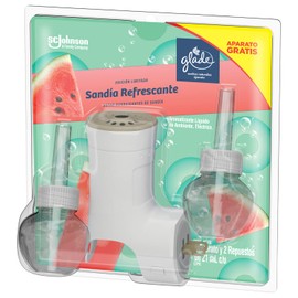 Glade Aceites Naturales Difusor, Aromatizante para Hogar, Dura hasta 50 Días, Edición Limitada, Aroma Sandia Refrescante, Contiene Aparato y 2 Repuestos, 42 mL