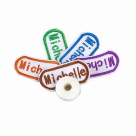 Airgoesin 20pcs Custom Name Tag Patch Embroidered Sew on Patch Clothes Children Uniform School Nametape