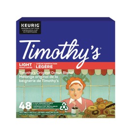 Timothy's Original Donut Blend K-Cup Coffee Pods, 48 Count For Keurig Coffee Makers