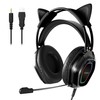 Wantek Cute Cat-Ear Gaming Headset - 50mm Drivers, Noise-Cancelling Mic,