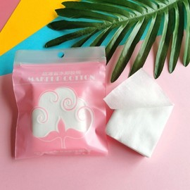 International Thin Skin Pack Cotton Pads for Makeup Remover - Individually Wrapped, Portable, Water-Saving, Wet Use, Square (6x7cm, 40 Pieces) Lowest Price 15ea