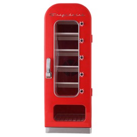 FRIGIDAIRE EFMIS045-RED Retro Perfect for Office, Dorm Rooms, Bar or Home, Mini Fridge 10 Can Soda Vending Machine, Red