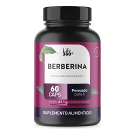 Berberina Life 360 1000 Mg 60 Cp Extracto Berberina Hcl Sin Sabor                                                                                     