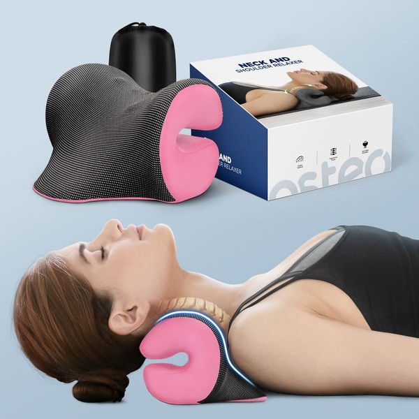 Neck Stretcher with Magnetic Therapy Cover, 2 Modes[Gentle/Strong] Pain Relief