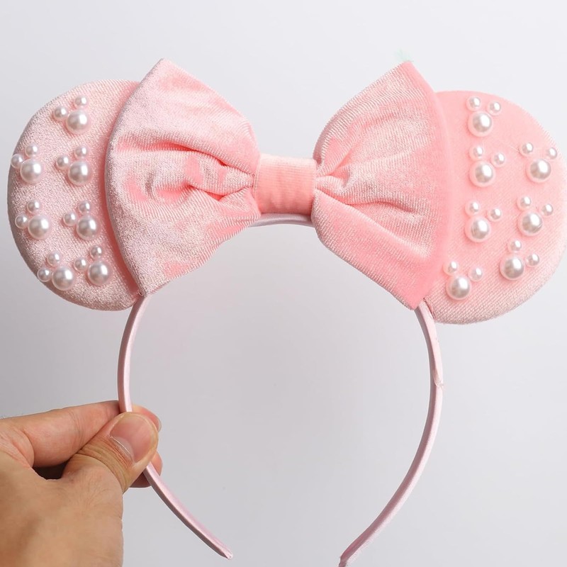 Mouse Ears Headband Cute Bow Headbands for Women Girls Mouse