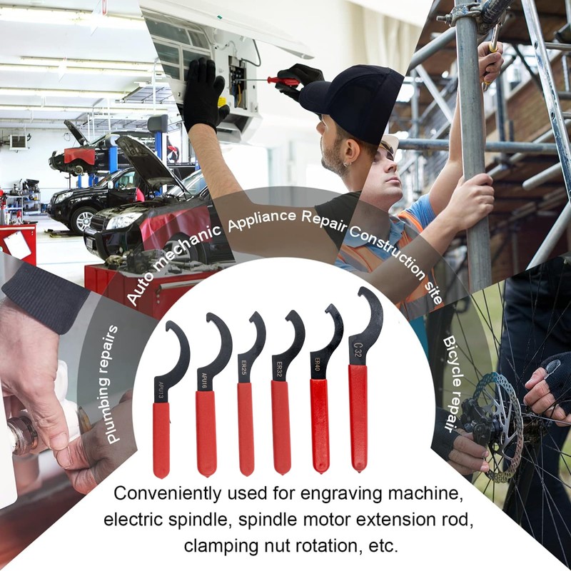 MSYU Coilover Adjustment Wrenches Set, 6 Pieces Coilover Wrench Shock