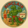 Hi Gloss Sinclair Gasoline Pin Up Art  Vintage  Style Metal Sign