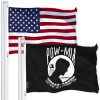 G128 Combo Pack: American USA Flag 3x5 Ft & POW