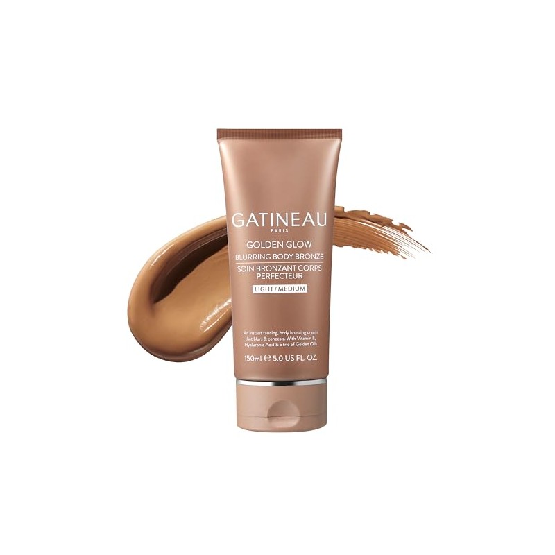 GATINEAU Golden Glow Blurring Body Bronze + Reusable Mitt Bundle