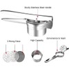 Potato Masher, Stainless Steel Potato Ricer, Manual Squeezer, Vegetable Masher,