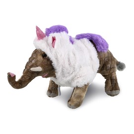 DolliBu Wild Elephant Unicorn Plush Stuffed Animal Toy - Super Soft Elephantcorn Dress Up with Removable Plush Unicorn Outfit, Cute Fantasy Wildlife Gift - 12 Inches