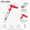 Stainless Steel Apple Corer for Kitchen Prep – 304 Steel