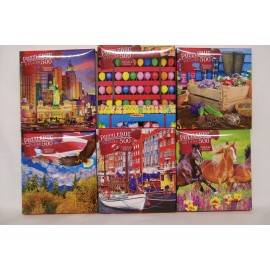 Puzzlebug  Lot Of 2 Jigsaw Puzzles 500 Pieces Each Family Kids New Sealed FREE SHIPPING