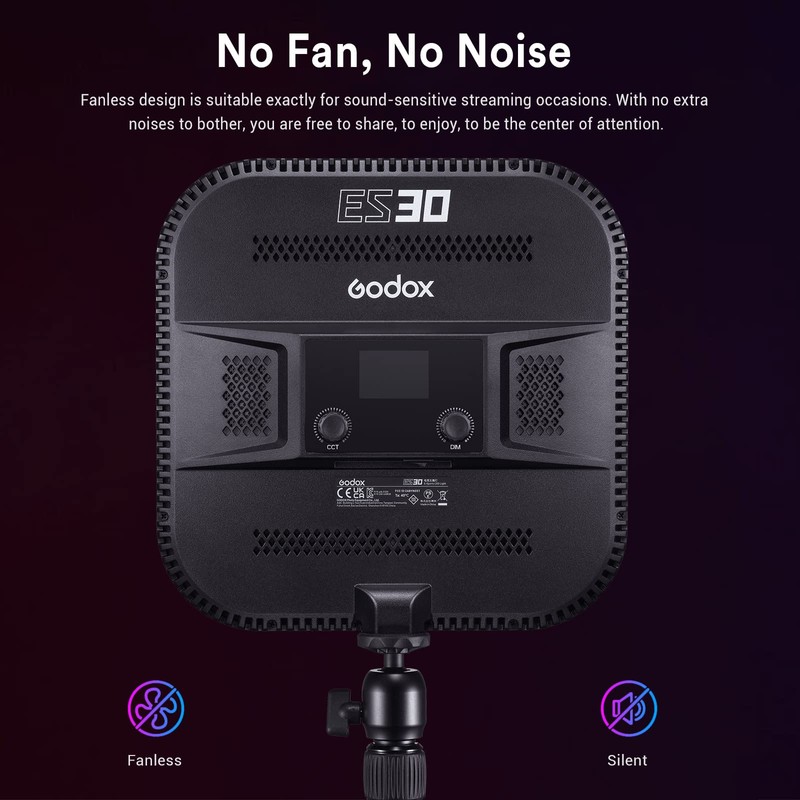 Godox ES30 E-Sport LED Light Kit with Adjustable Brightness, Broad