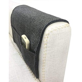 JINTN Linen Sofa Armrest Organiser - Armrest Caddy Pocket Organizer for Recliners, Sofas, Couch & Arm Chairs - TV Remote Control & Cell Phone Holder
