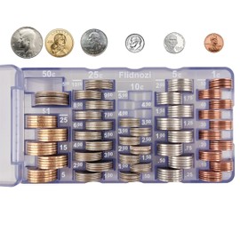 Flidnozi Coin Sorter Coin Counter Tray, 2pcs Mini Coin Holder for Car, Accurate & Easy to use, Coin Storage sort Loose Change Quick & Easy, Good Helper as the Coin Organizer Bank, Innovative & Durable
