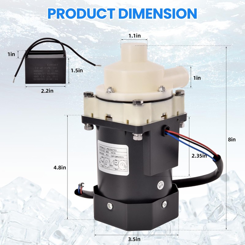 Farpida S-0731 Ice Machine Motor Fits for Hoshizaki Ice Maker