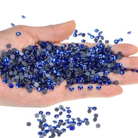 QOGIR 3000 Pieces SS16 Sapphire Hotfix Rhinestones for Crafts Clothes Nail Art Diamantes Flatback 4mm Glass Gems Rhinestone