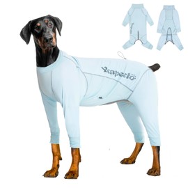 Yeapeeto Dog Sun Protection Cooling Suit UPF 50+, Quick-Dry Breathable Jumpsuit for Large & Medium Dogs, Outdoor Dirt-Resistant Shedding Control Pet Apparel (Ice Blue, 7X-Large)