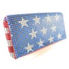 Frewahmesh American Flag Evening Clutch Metal Mesh Purse Handbag with