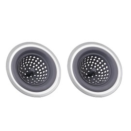 Miibox Silicone Kitchen Sink Drains Strainer, Wide Rim 4.65" Diameter (2 Pack)
