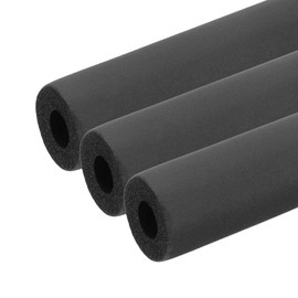 PATIKIL 1/2" (13mm) ID x 3Ft x 0.35" Pipe Insulation Foam Tube, 3Pcs Pipe Cover Wrap Roll Bar Tubing for Handle Grip HVAC Air Conditioner Units, Black