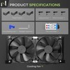 12V RV Fridge Vent Cooling Fan 5.5" (140mm), Adjustable Speed